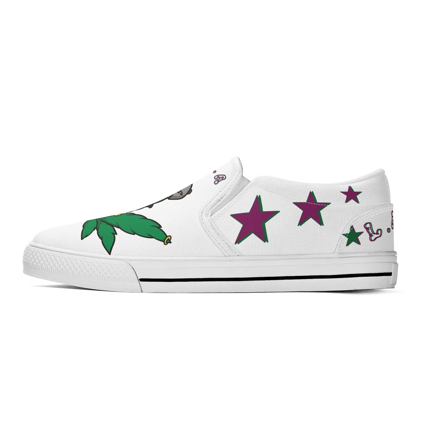 L.M.A. Leaf Me Alone 420 Mens Slip On Star Kicks