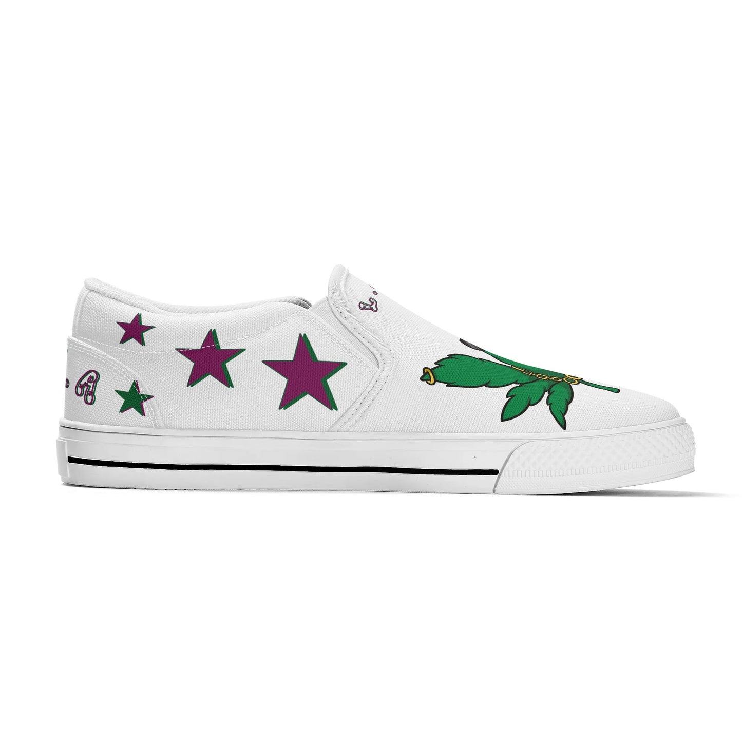 L.M.A. Leaf Me Alone 420 Mens Slip On Star Kicks