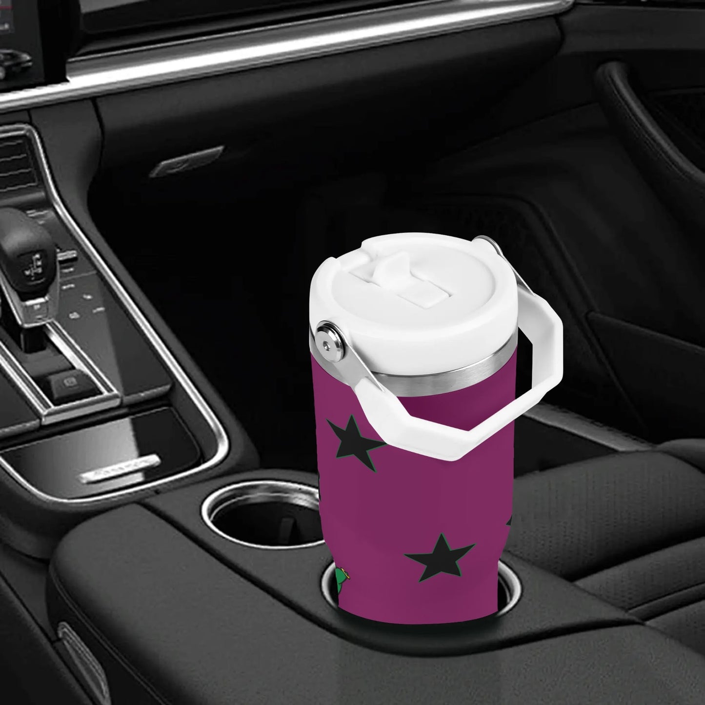 L.M.A. Leaf Me Alone 420 Purple 30oz Stainless Steel Cup Suitable for Vehicle Cup Holders