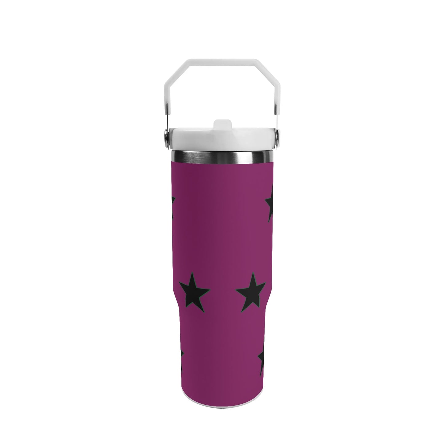 L.M.A. Leaf Me Alone 420 Purple 30oz Stainless Steel Cup Suitable for Vehicle Cup Holders