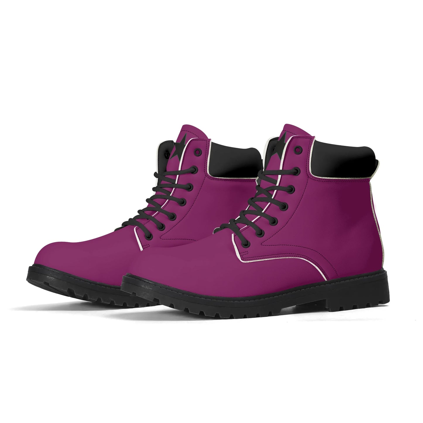 L.M.A. Leaf Me Alone 420 Mens Purple Leather All Season Boots