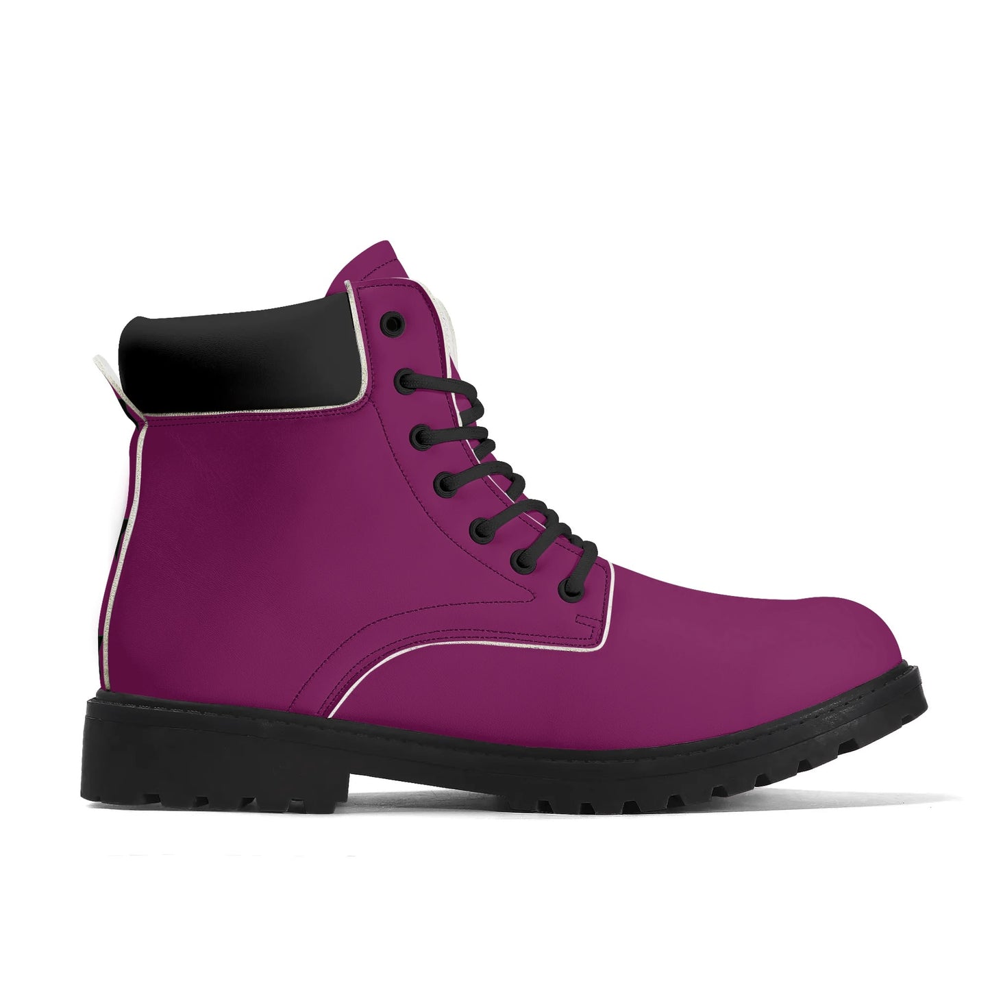 L.M.A. Leaf Me Alone 420 Mens Purple Leather All Season Boots