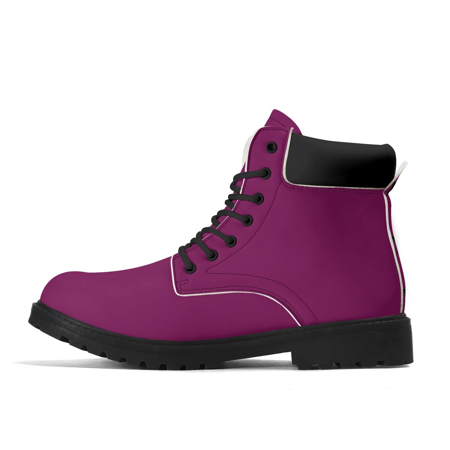 L.M.A. Leaf Me Alone 420 Mens Purple Leather All Season Boots