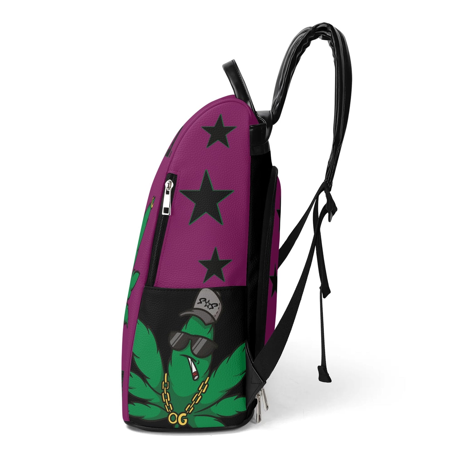 L.M.A. Leaf Me Alone 420 Purple Anti-Theft Backpack