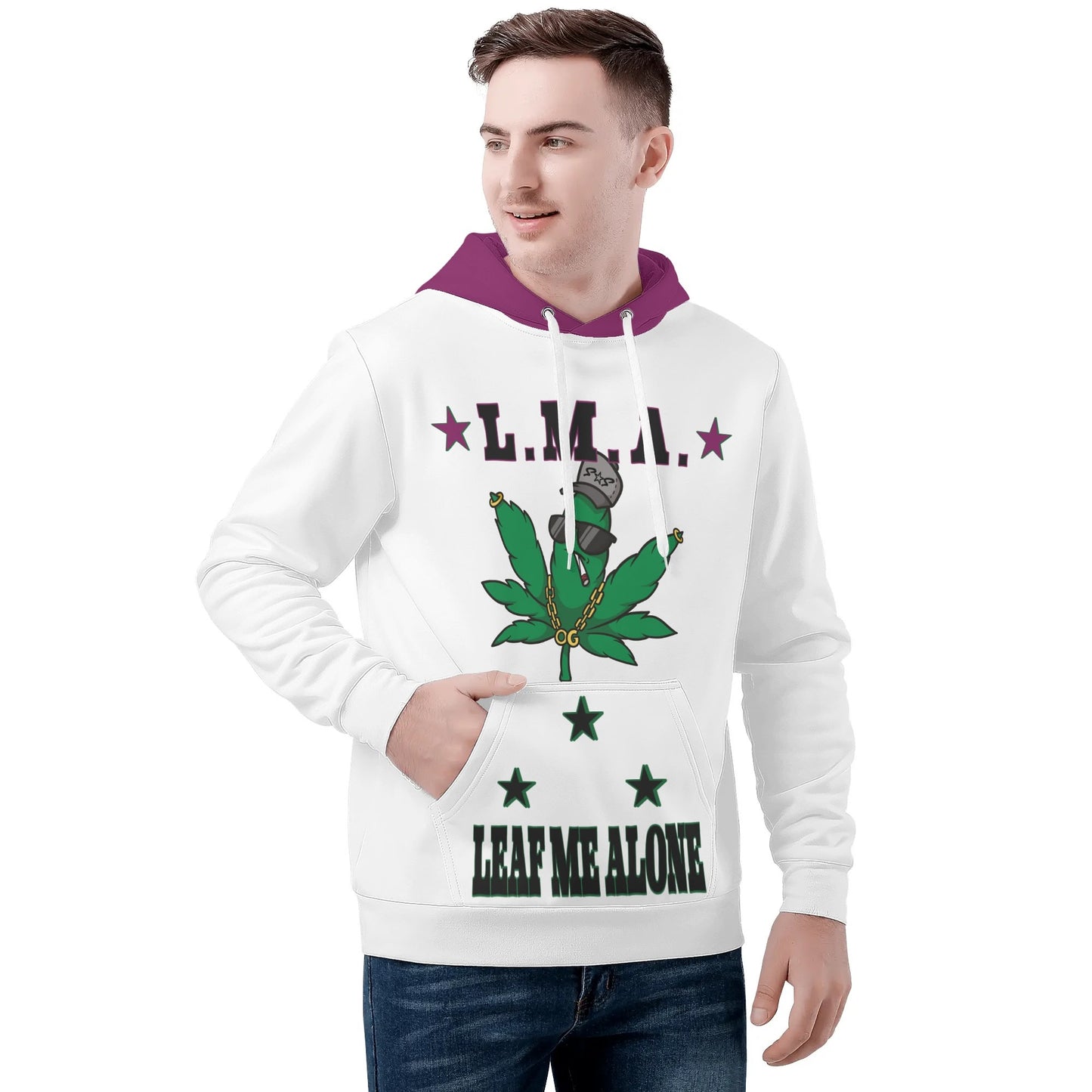 L.M.A. Leaf Me Alone 420 Mens Hoodie