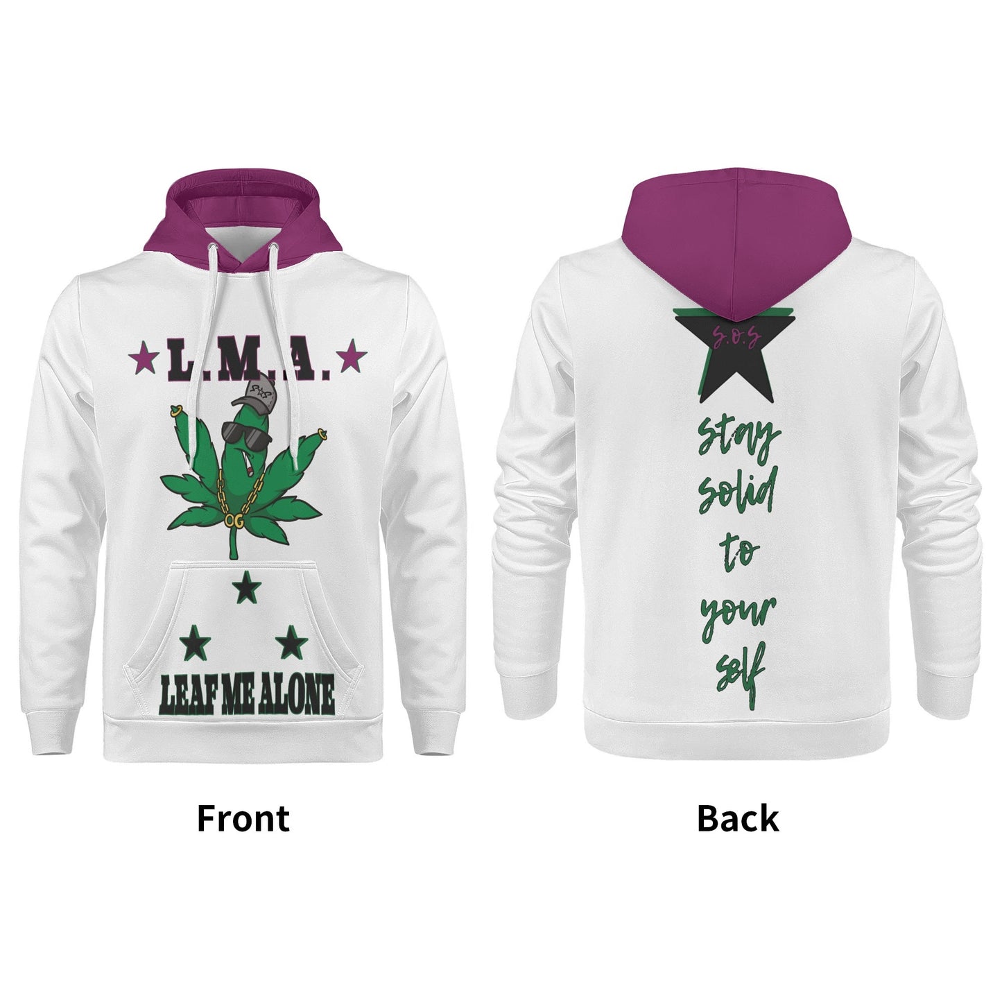 L.M.A. Leaf Me Alone 420 Mens Hoodie