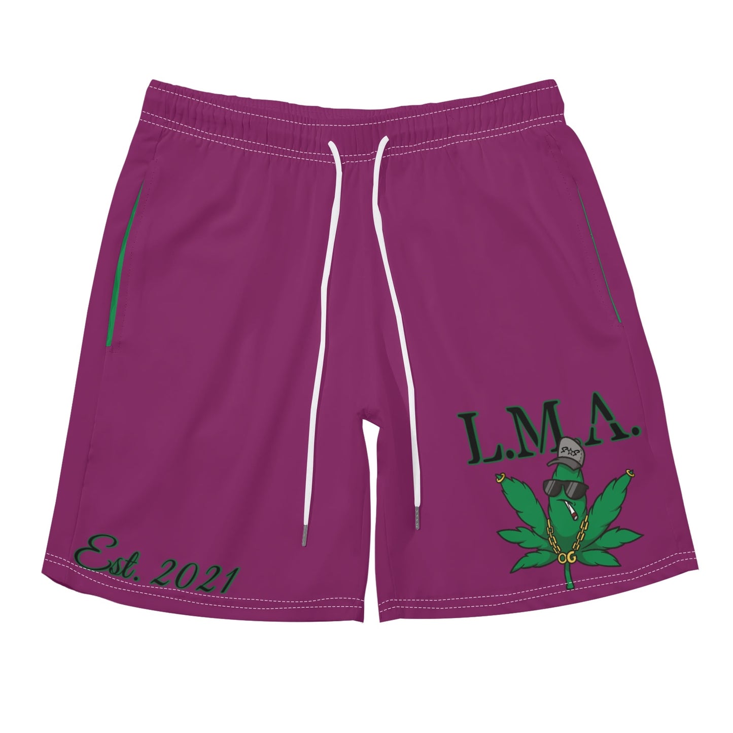 L.M.A. Leaf Me Alone 420  Mens Short Sleeve Shirt and Shorts Set