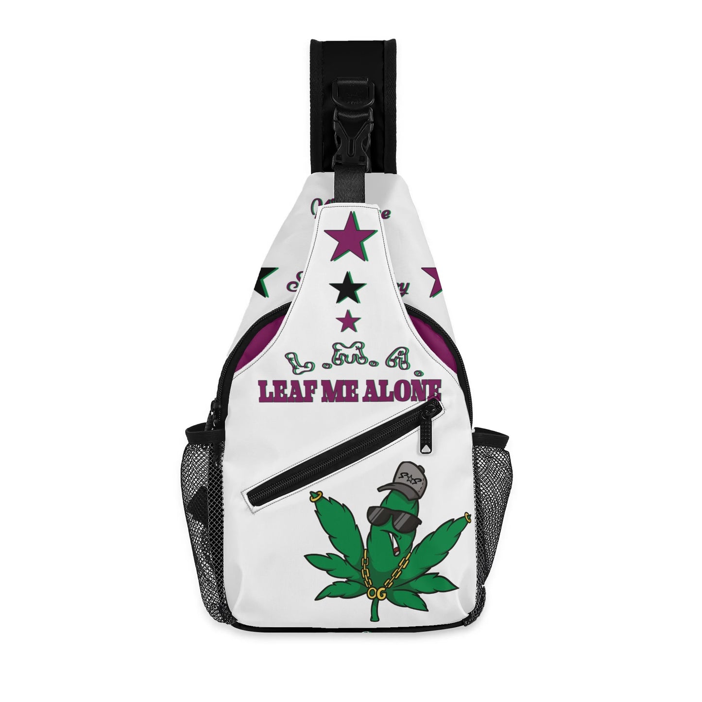 L.M.A. Leaf Me Alone 420 Cross Body Bag with Adjustable Strap