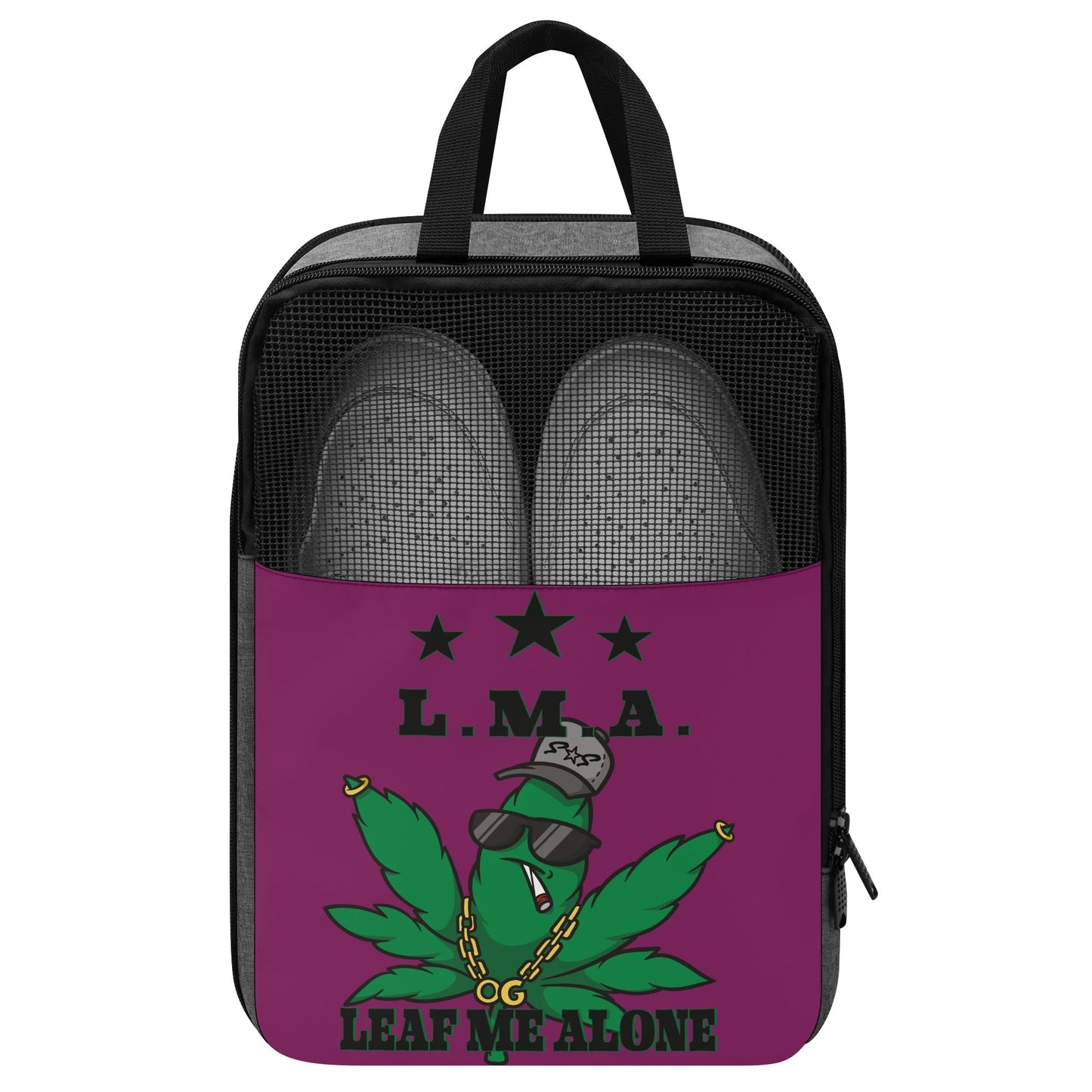 L.M.A. Leaf Me Alone 420 Mens  Purple/White Star Kicks