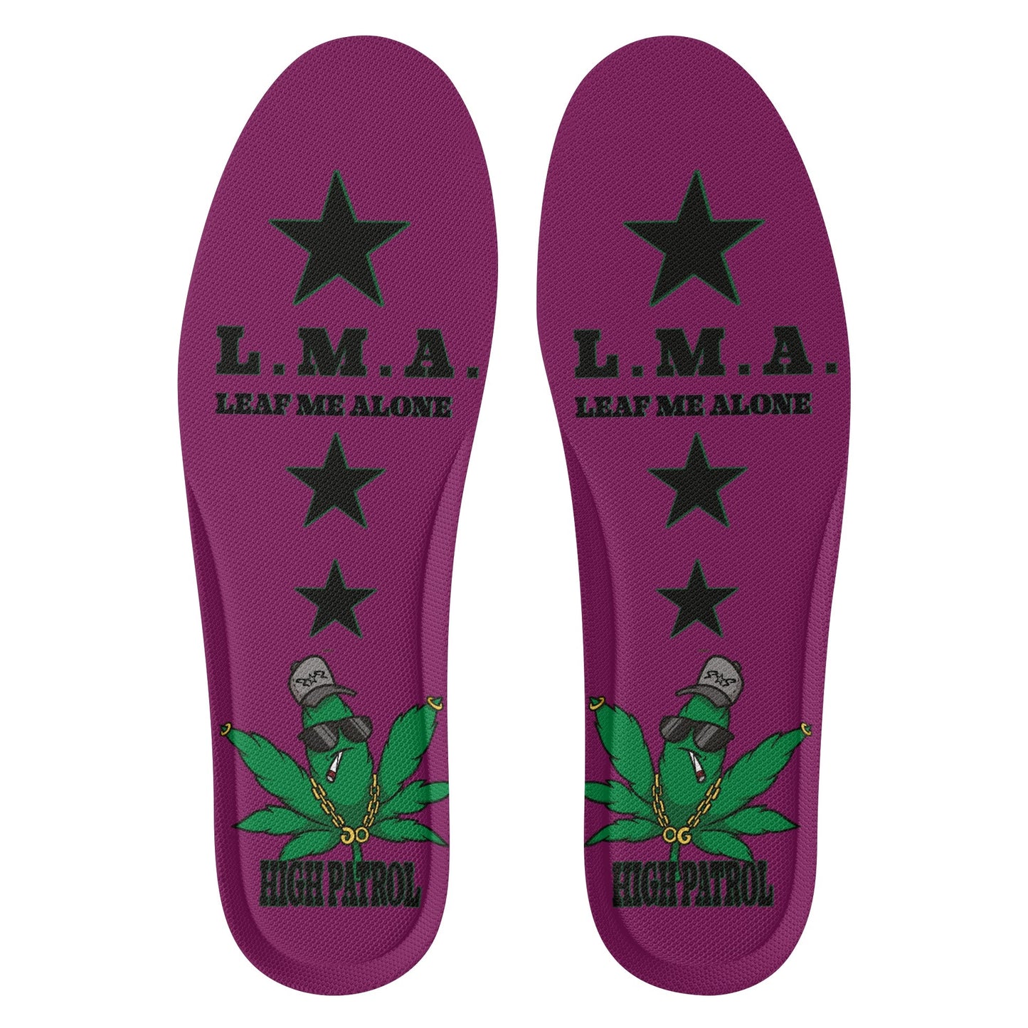 L.M.A. Leaf Me Alone 420 Purple/Black Mens Star Kicks