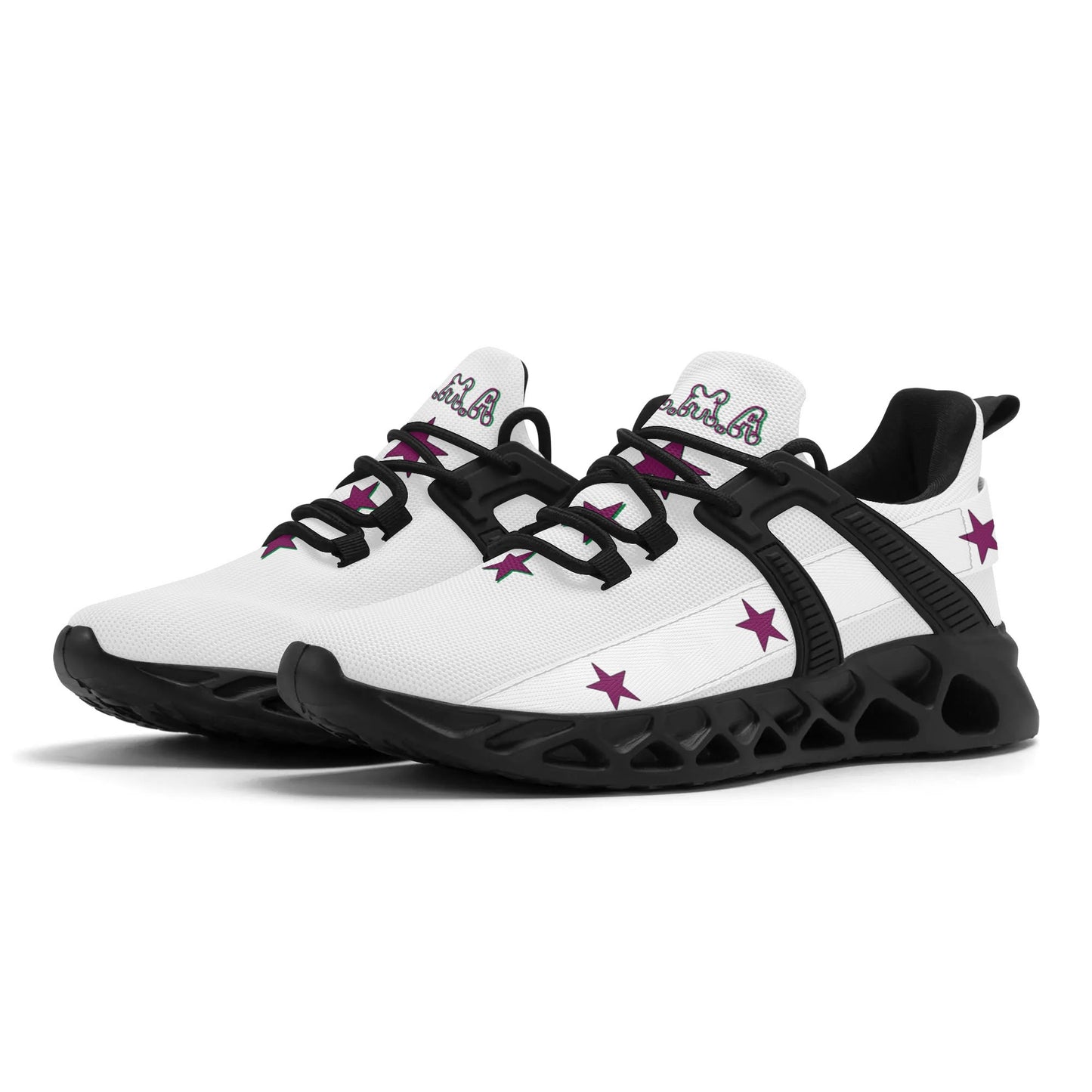 L.M.A. Leaf Me Alone 420 Mens  Purple/White Star Kicks