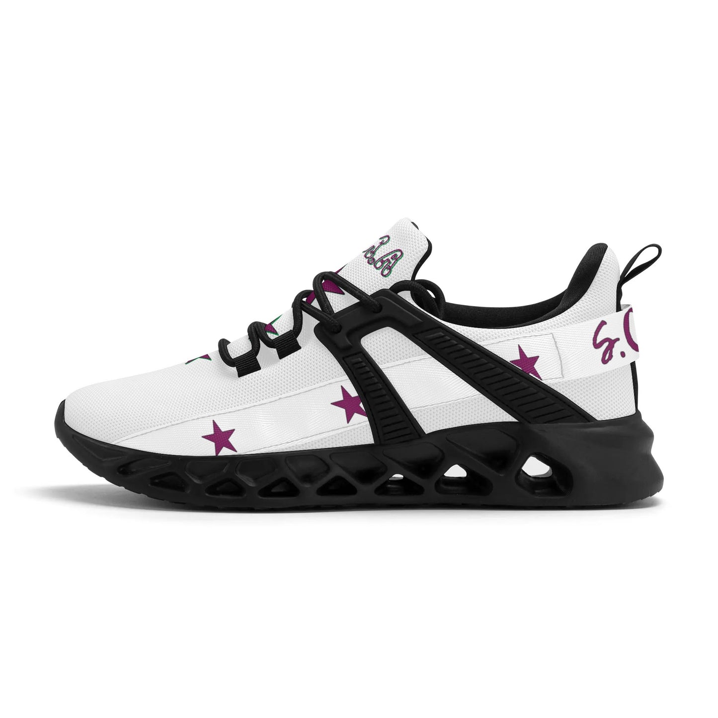 L.M.A. Leaf Me Alone 420 Mens  Purple/White Star Kicks