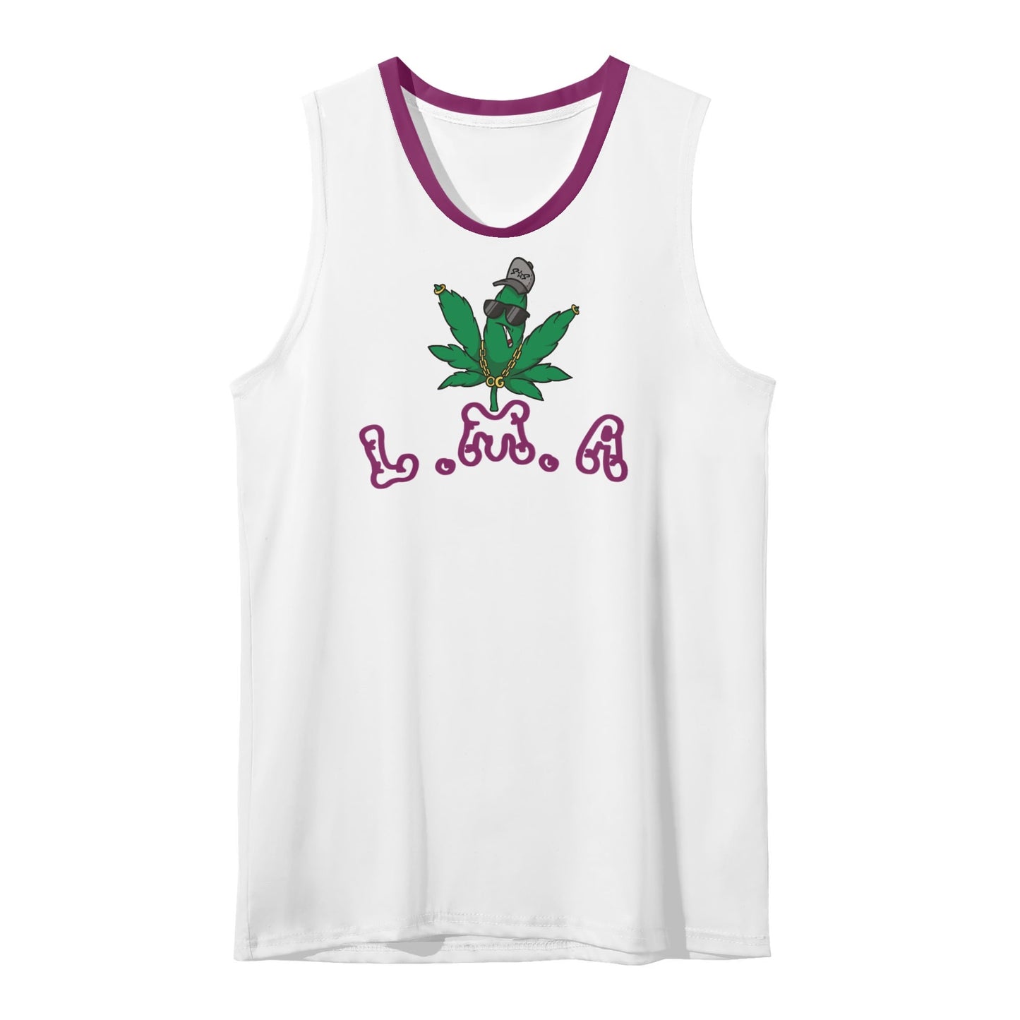 L.M.A. Leaf Me Alone 420 Mens Loose Fit Sleeveless Tank Top T-Shirt