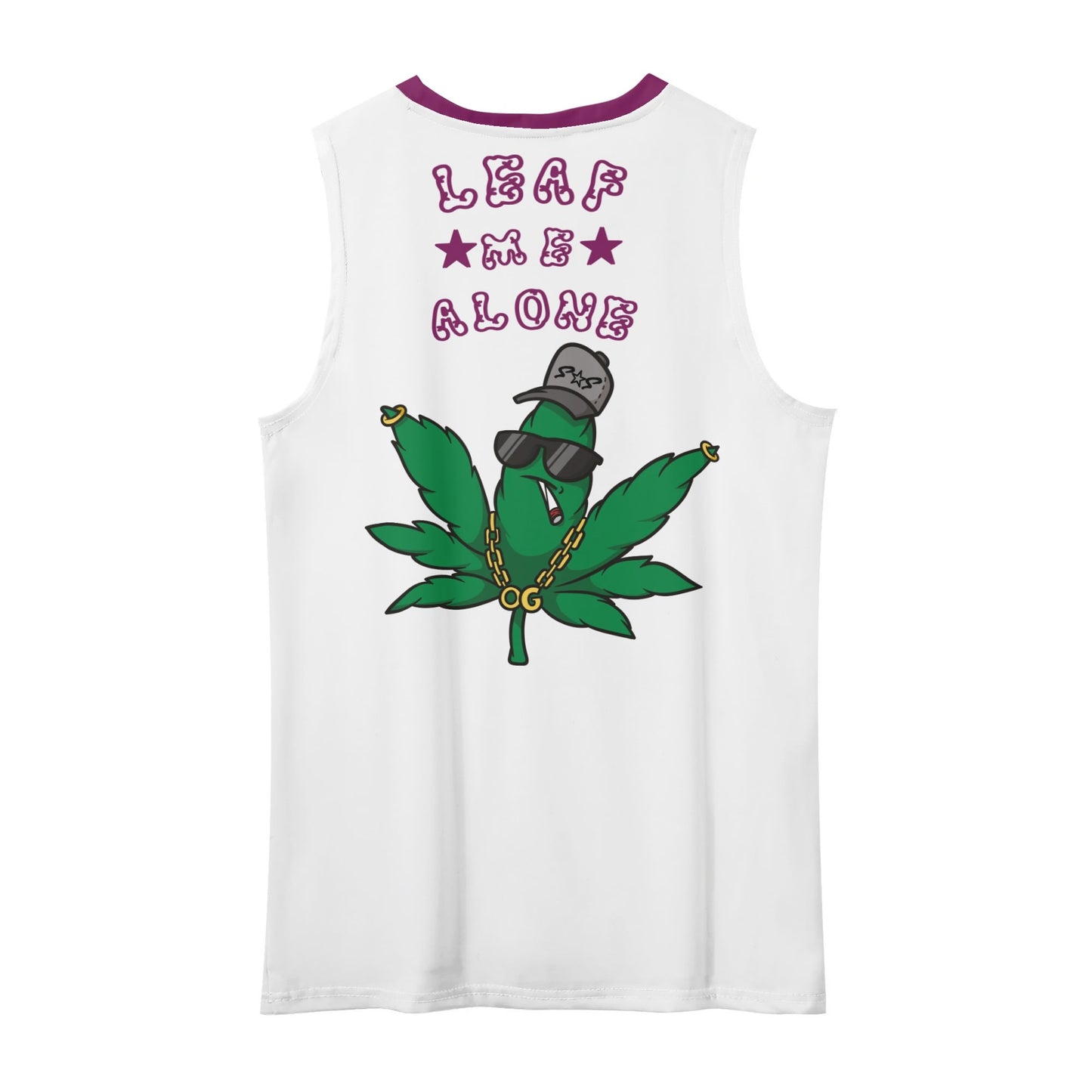 L.M.A. Leaf Me Alone 420 Mens Loose Fit Sleeveless Tank Top T-Shirt