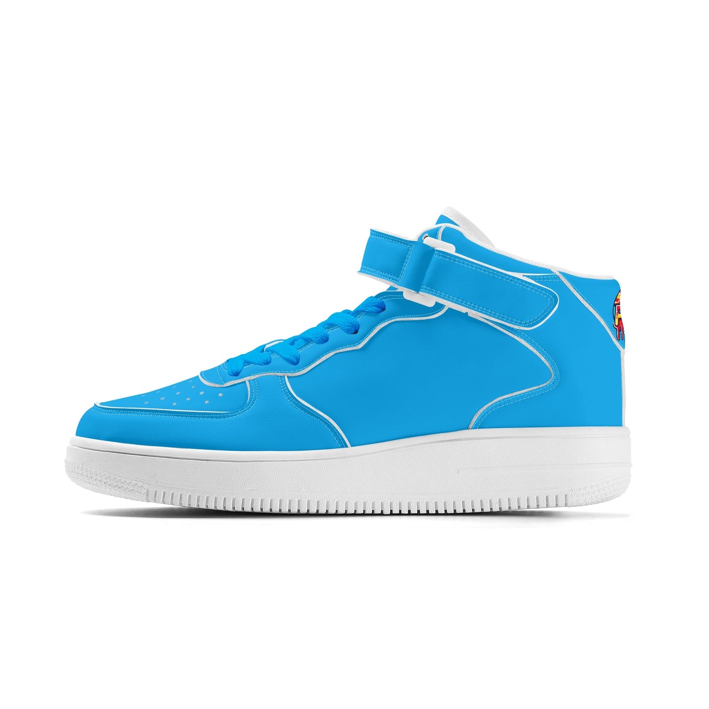 Vulture Valley Mens Turquoise High Top Leather Star Kicks