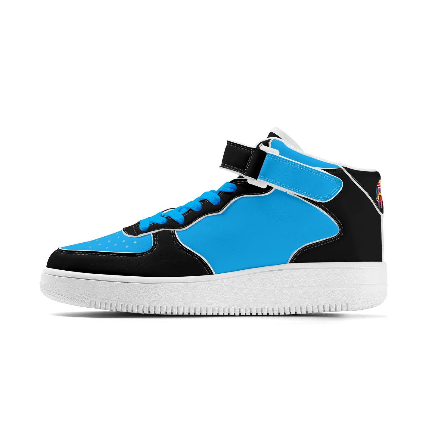 Vulture Valley Mens Turquoise/Black High Top Leather Star Kicks