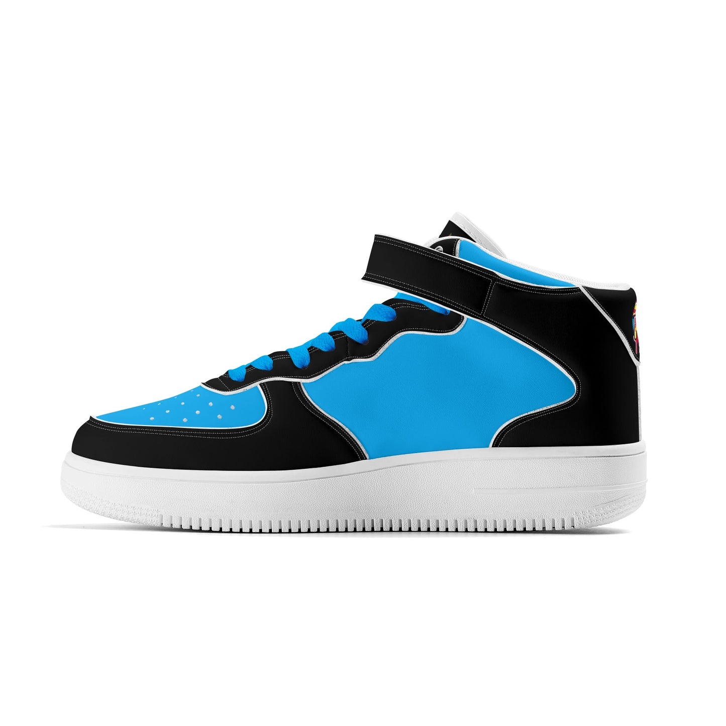 Vulture Valley Mens Turquoise/Black High Top Leather Star Kicks