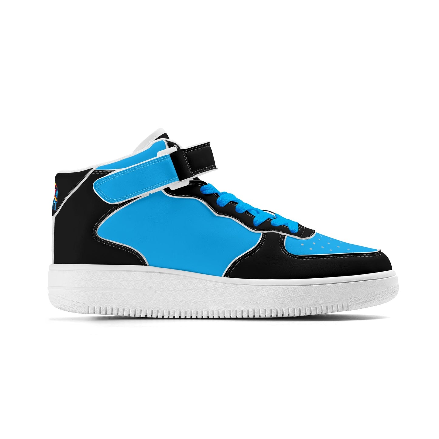 Vulture Valley Mens Turquoise/Black High Top Leather Star Kicks