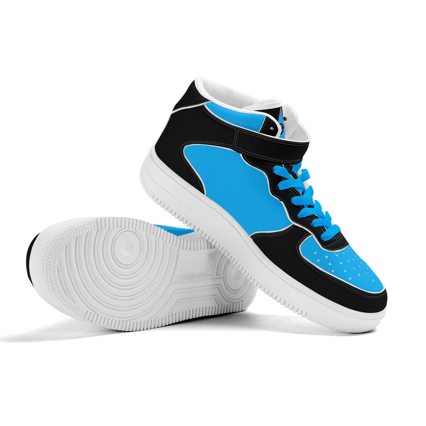 Vulture Valley Mens Turquoise/Black High Top Leather Star Kicks