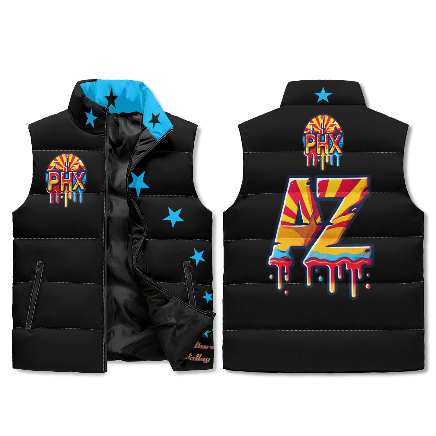 Vulture Valley Unisex Zip Up Puffer Vest