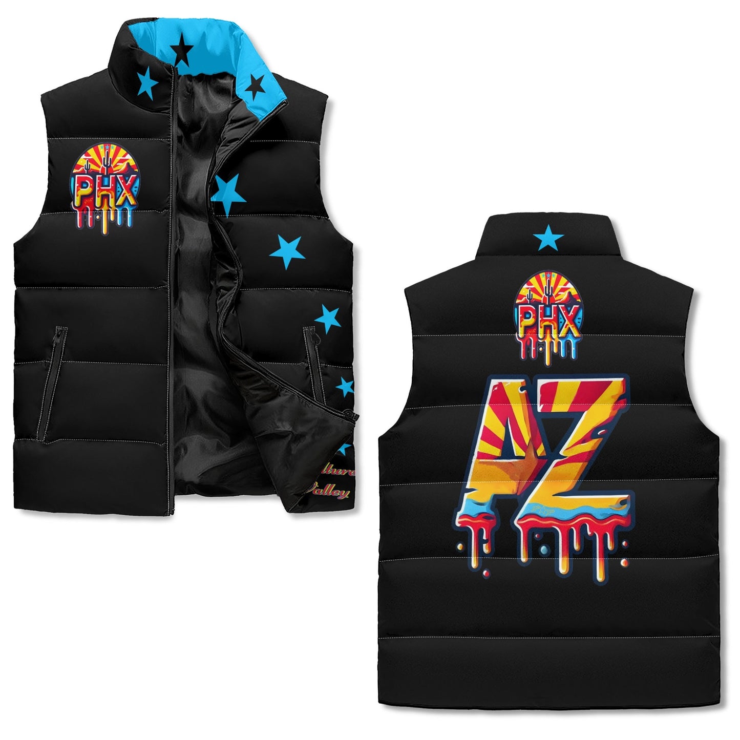 Vulture Valley Unisex Zip Up Puffer Vest