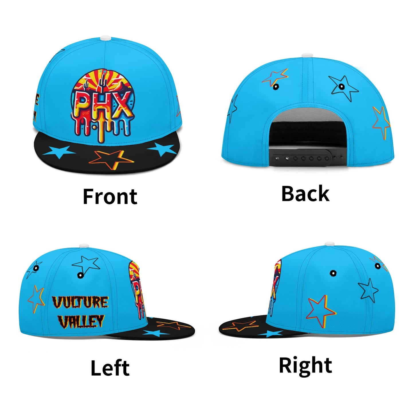 Vulture Valley Turquoise/Black Classic Snap backs