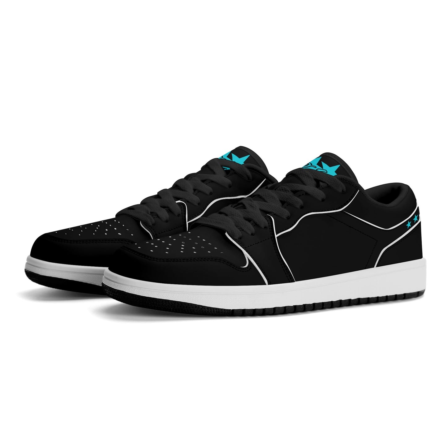 Vulture Valley Mens Black Leather Low Top Valley Kicks