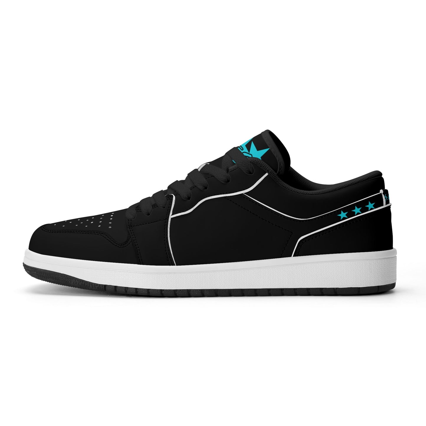 Vulture Valley Mens Black Leather Low Top Valley Kicks