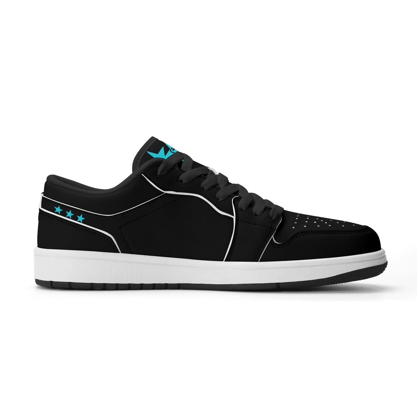 Vulture Valley Mens Black Leather Low Top Valley Kicks