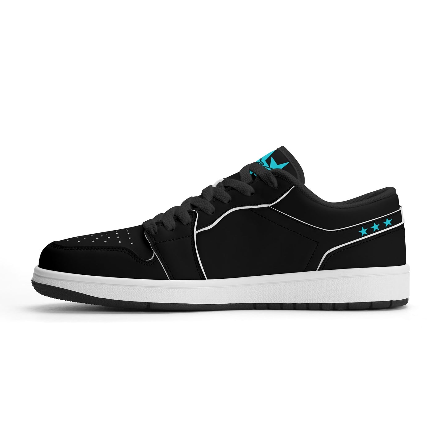 Vulture Valley Mens Black Leather Low Top Valley Kicks