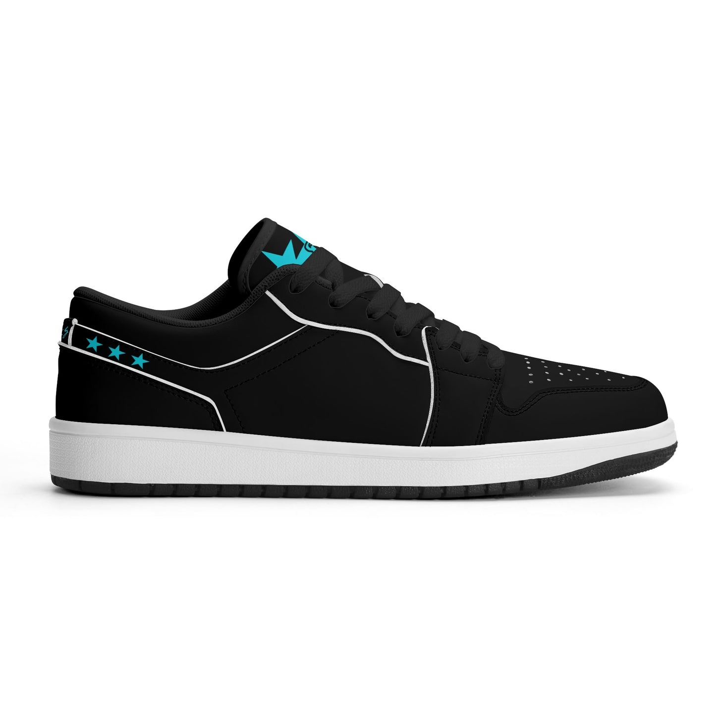 Vulture Valley Mens Black Leather Low Top Valley Kicks