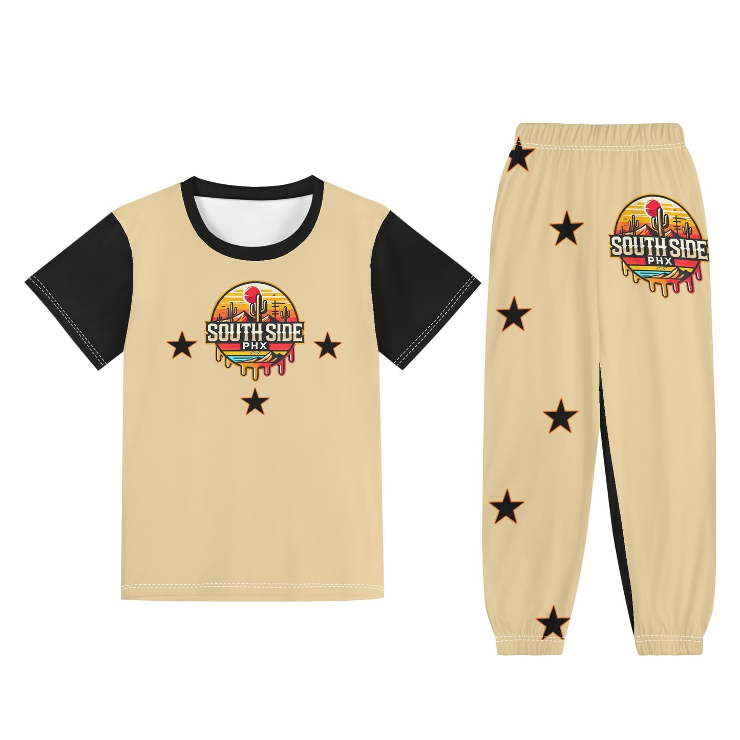 S.S. SouthSide Childrens Sleepwear Short Sleeve Shirt and Long Pants Set