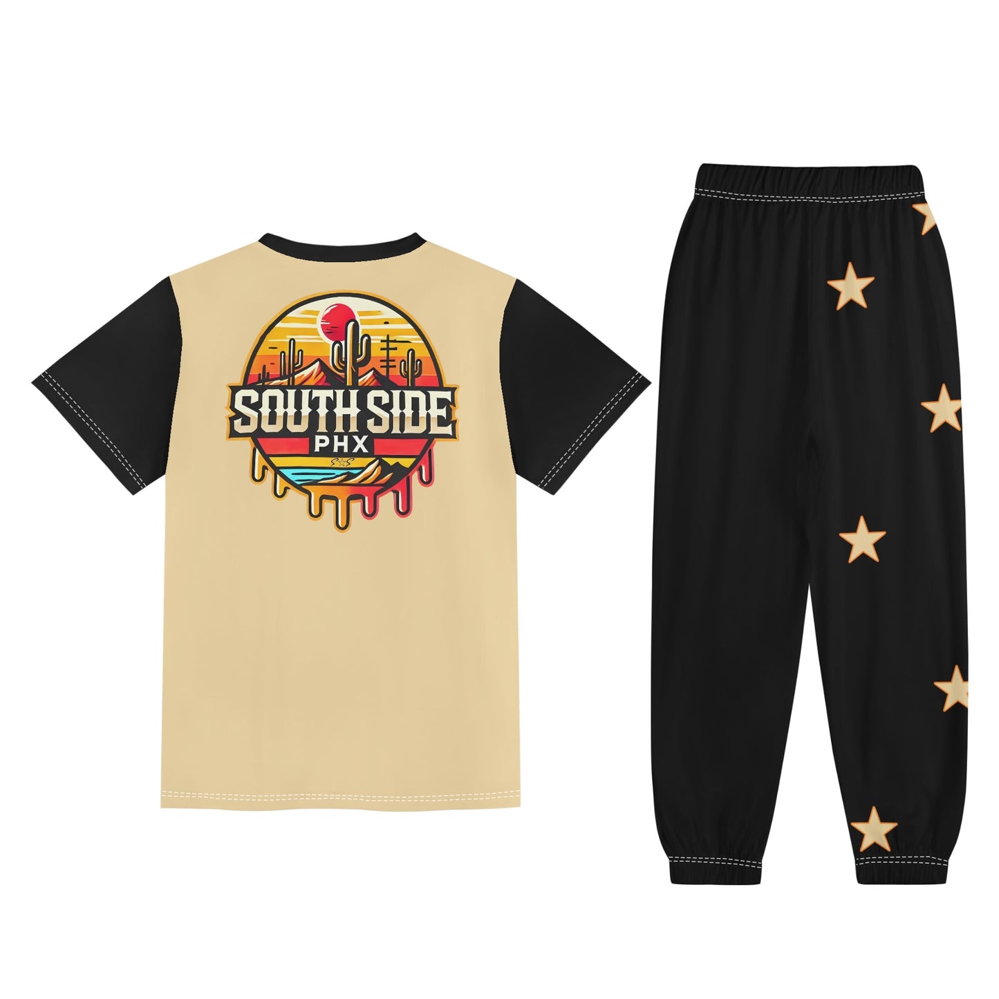 S.S. SouthSide Childrens Sleepwear Short Sleeve Shirt and Long Pants Set