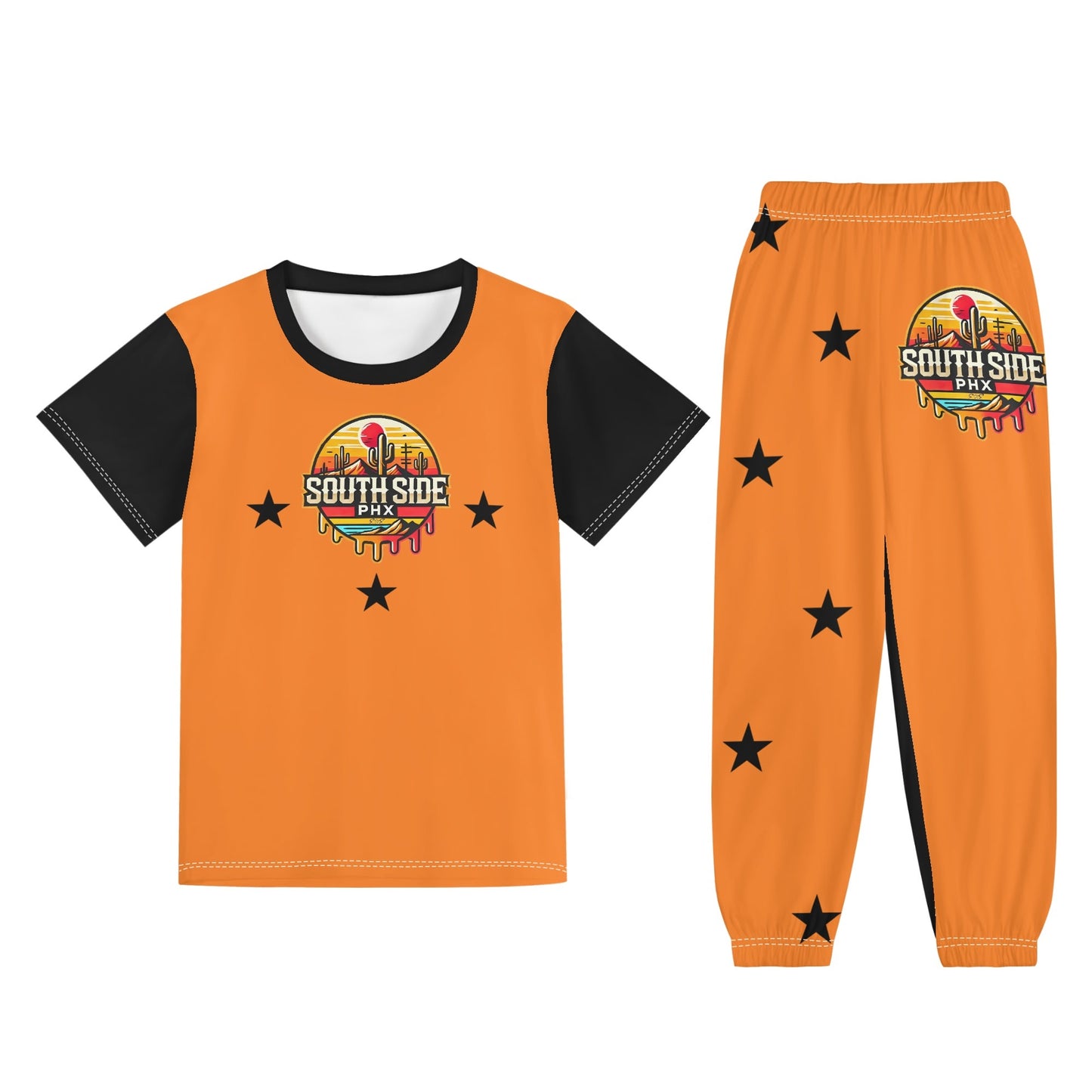 S.S. SouthSide Childrens Sleepwear Short Sleeve Shirt and Long Pants Set