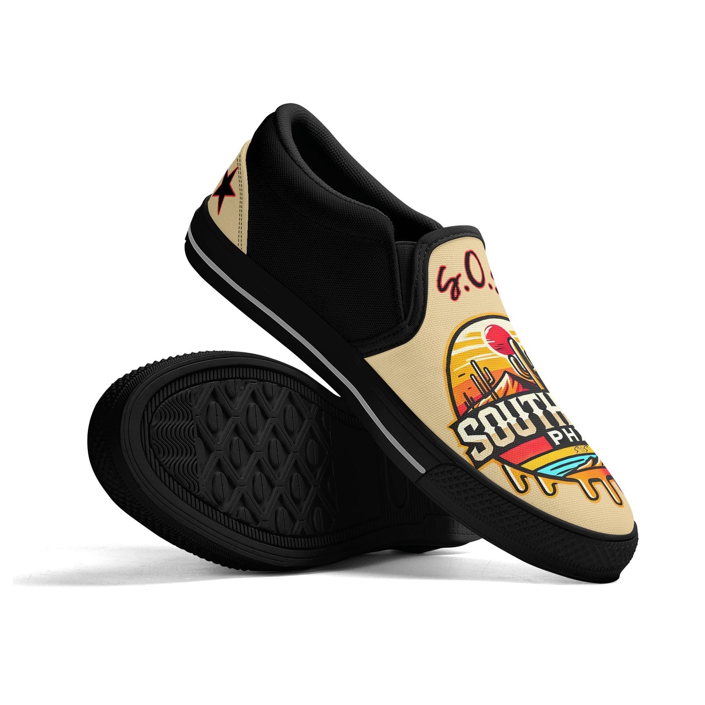 S.S. SouthSide Mens Slip On Star Kicks