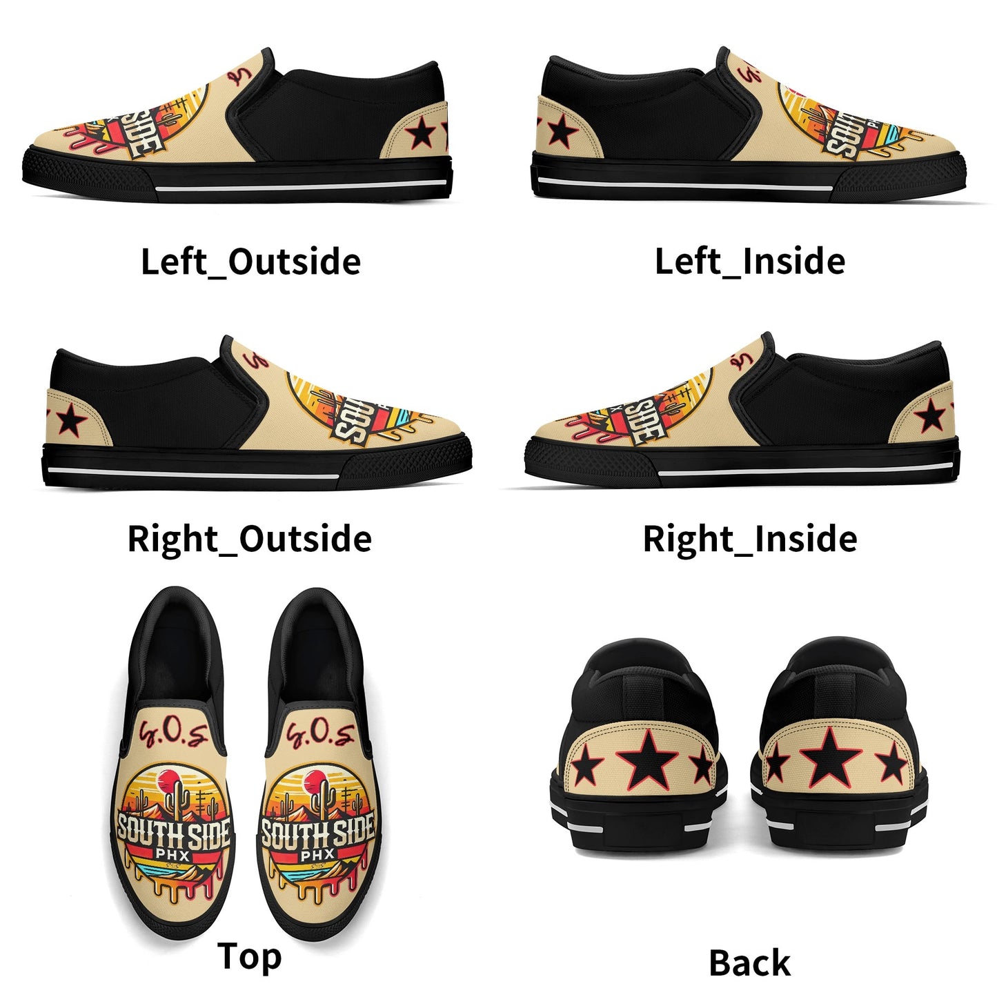 S.S. SouthSide Mens Slip On Star Kicks