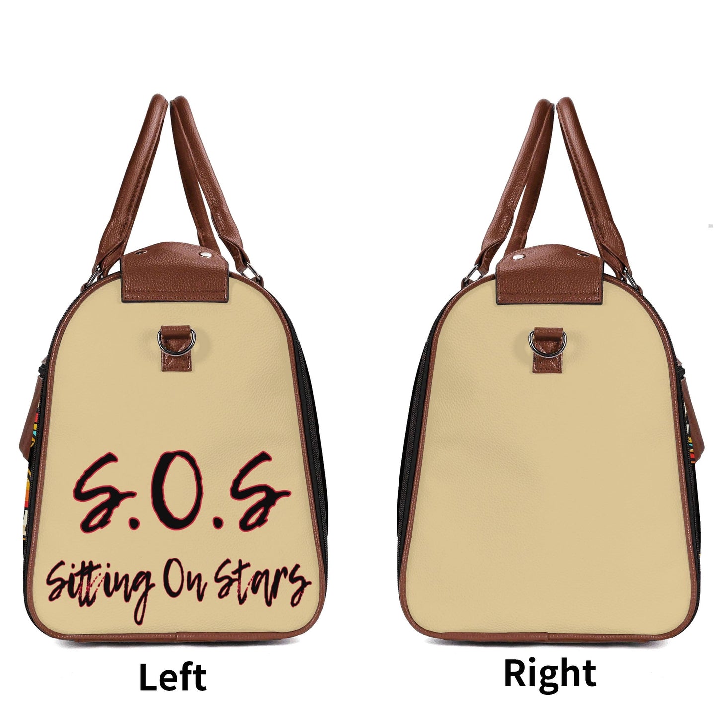 S.S. South Side Leather Duffle Bag Foldable Travel Bag