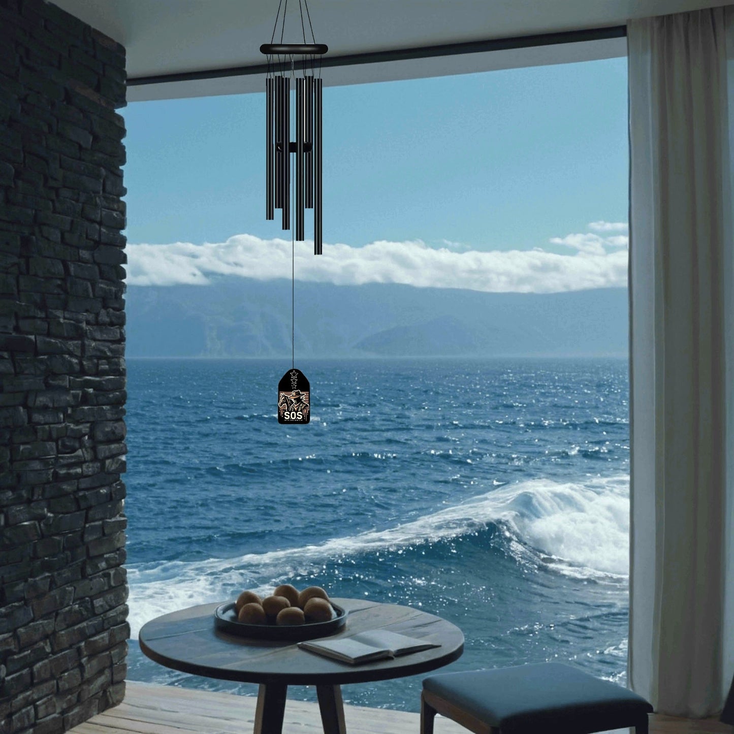 Copper Flex Black Wind Chimes By S.O.S