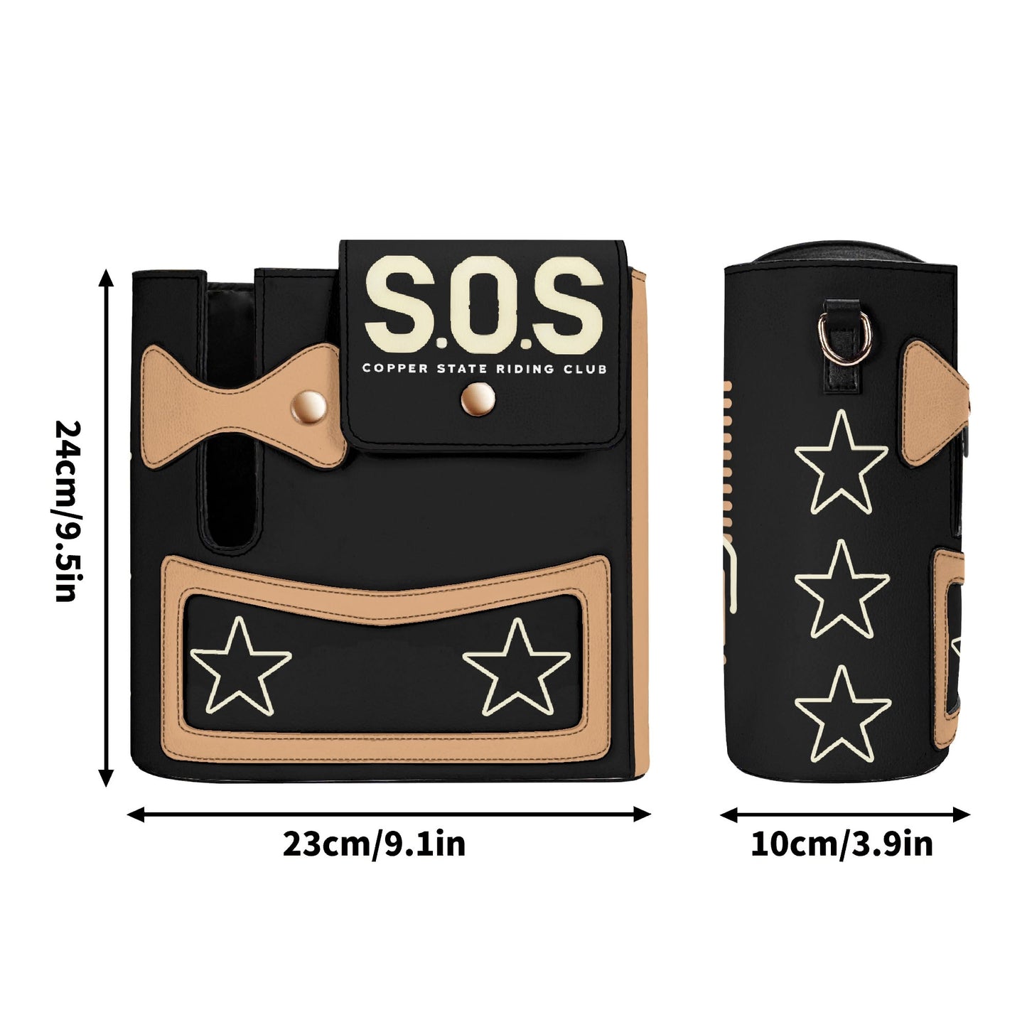 Copper Flex By S.O.S Leather Outdoor Portable Crossbody Bag