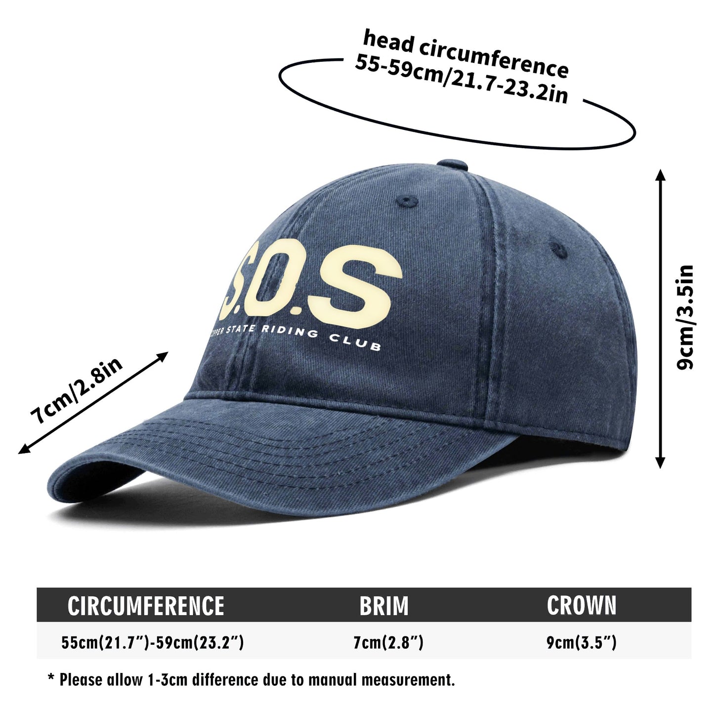 Copper Flex By S.O.S = Denim Style Hat Ship/US