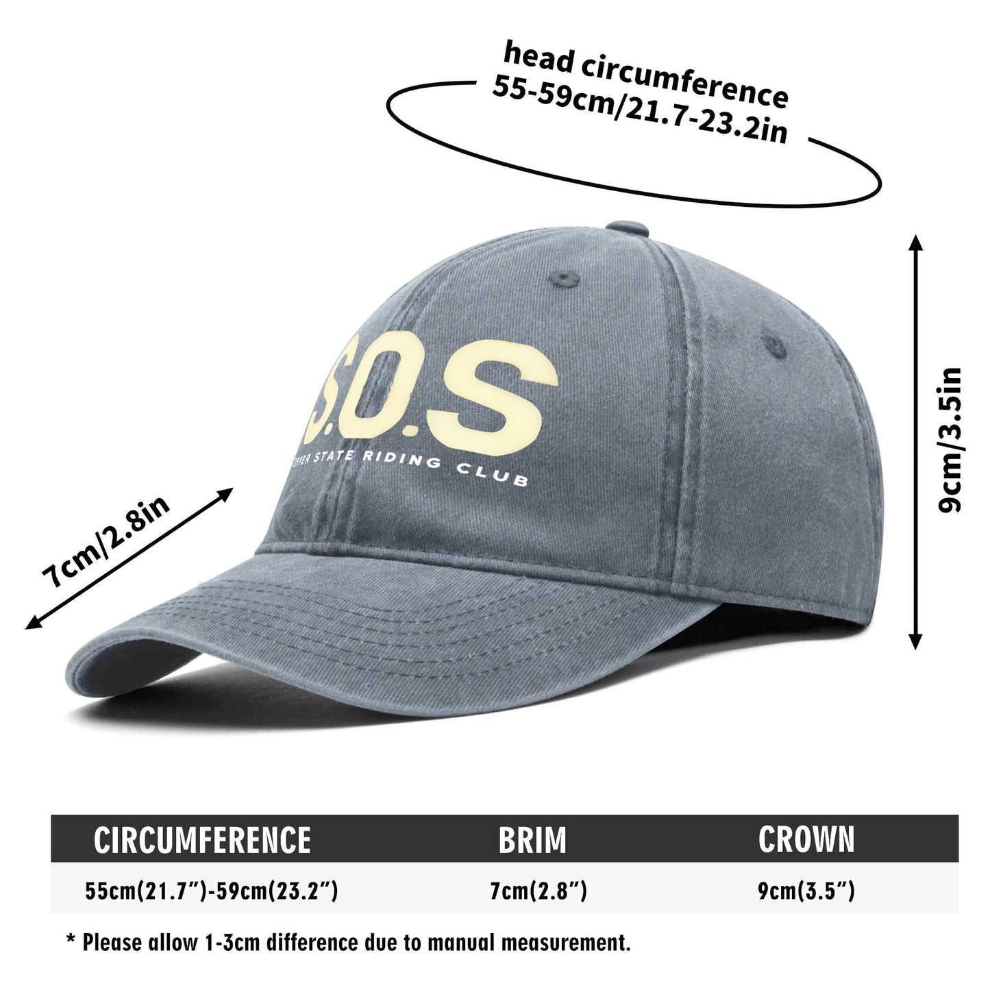 Copper Flex By S.O.S = Denim Style Hat Ship/US