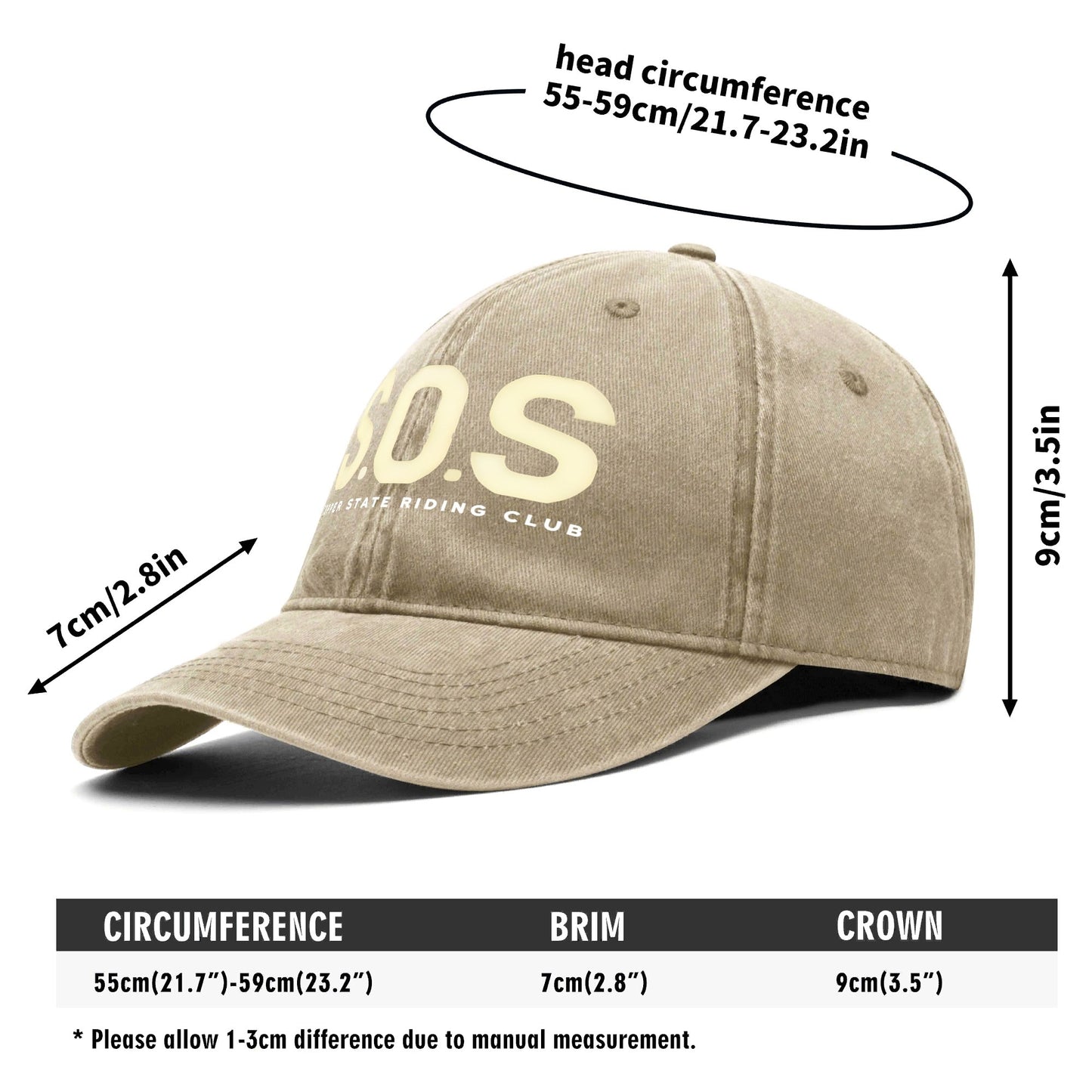 Copper Flex By S.O.S = Denim Style Hat Ship/US
