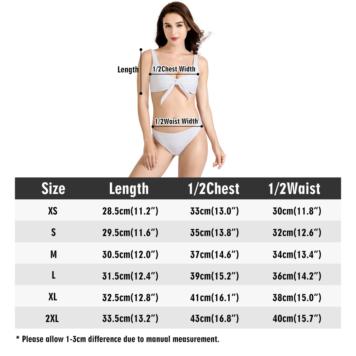 G.S.G Ghost Star Girls Womens White Bow Front Bikinis Swimsuit