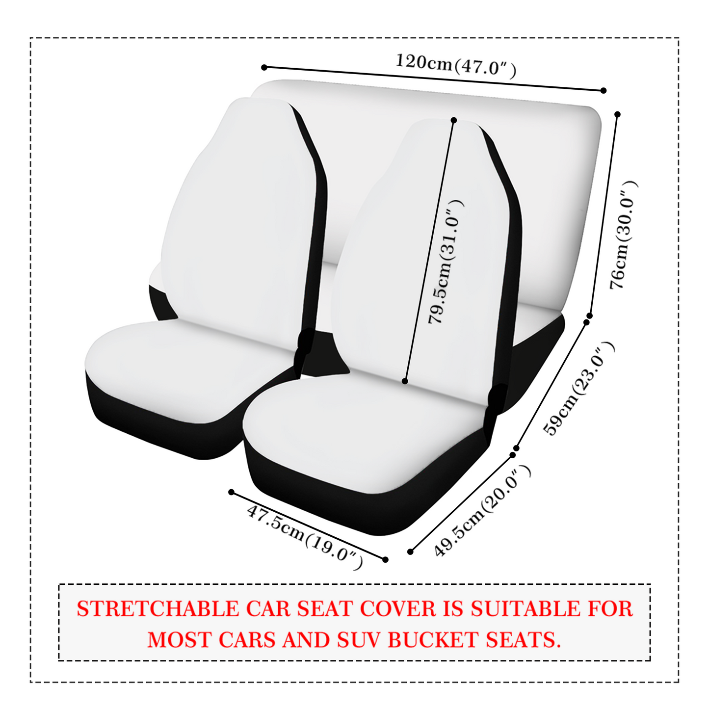 No Face, No Case Gold Car Seat Cover Set