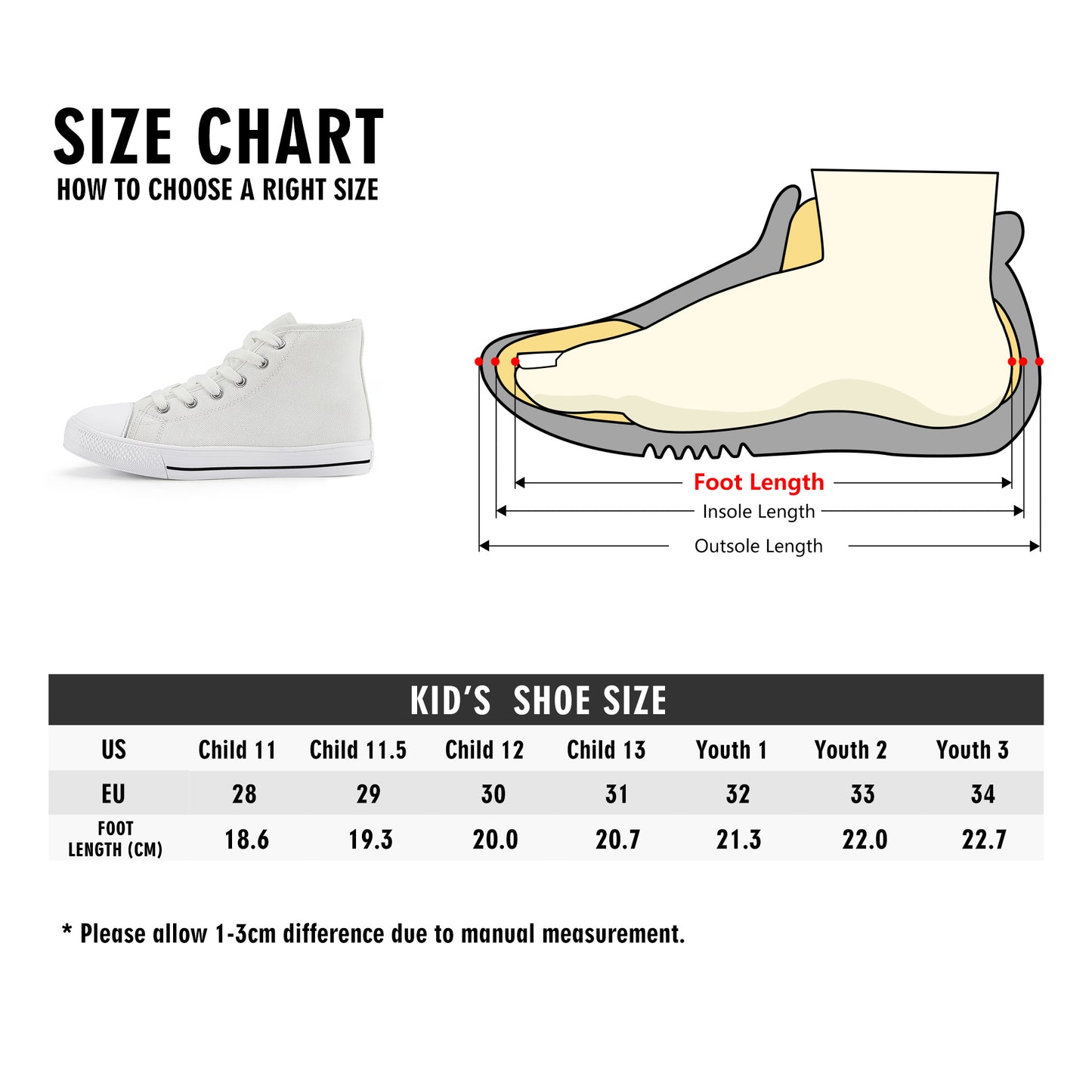 Space Man 23 Kids White High Top Star Kicks