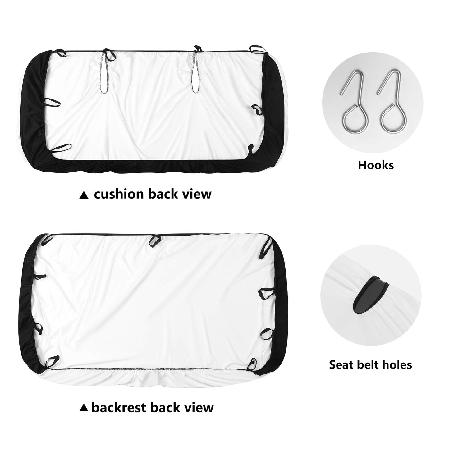 Star Duck Black Car Seat Cover Set