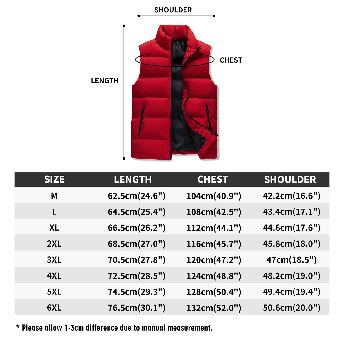 Star Energy 1.0 Mens Warm Stand Collar Zip Up Puffer Vest