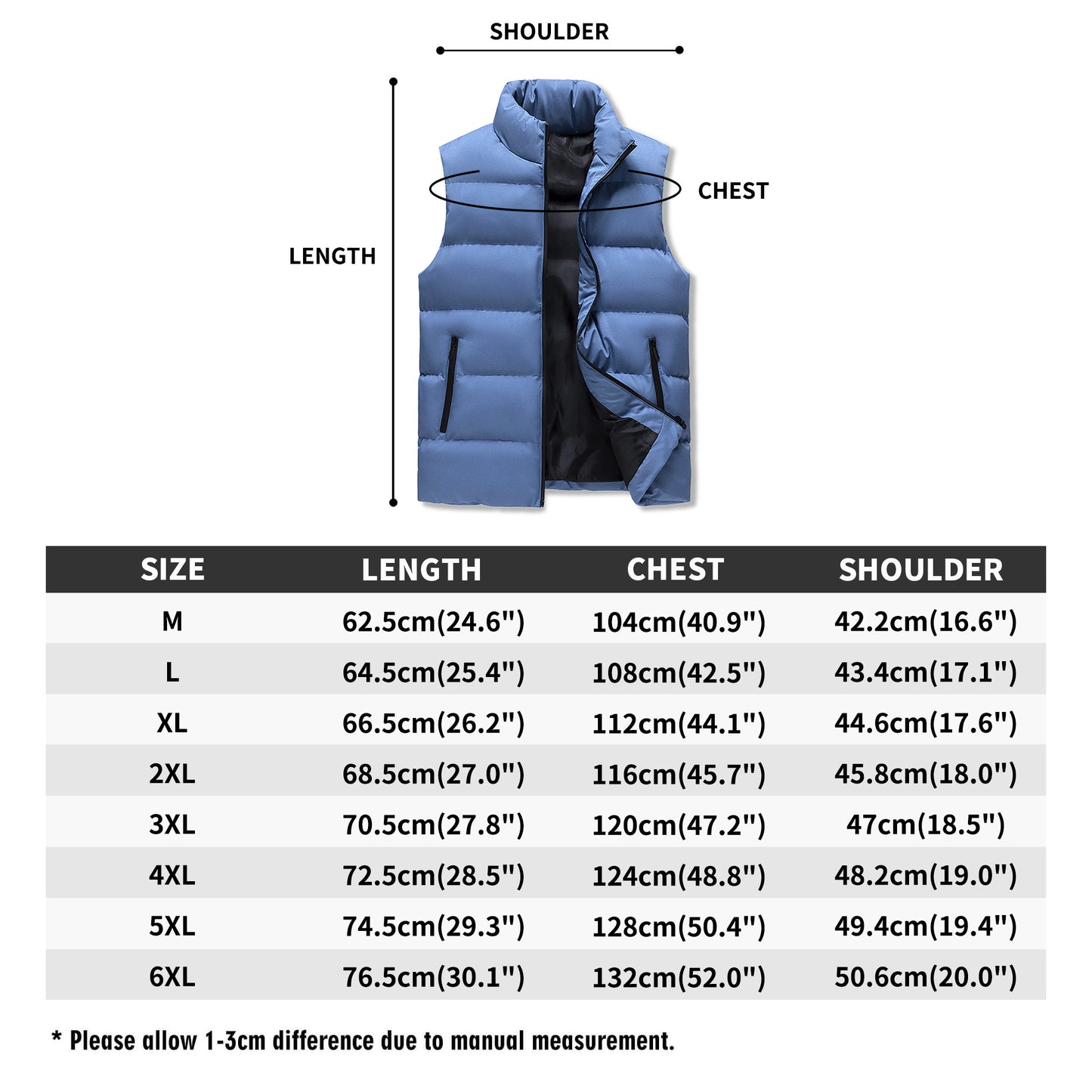 S.O.S & P.S.P Collaboration Mens Hooded Puffer Vest