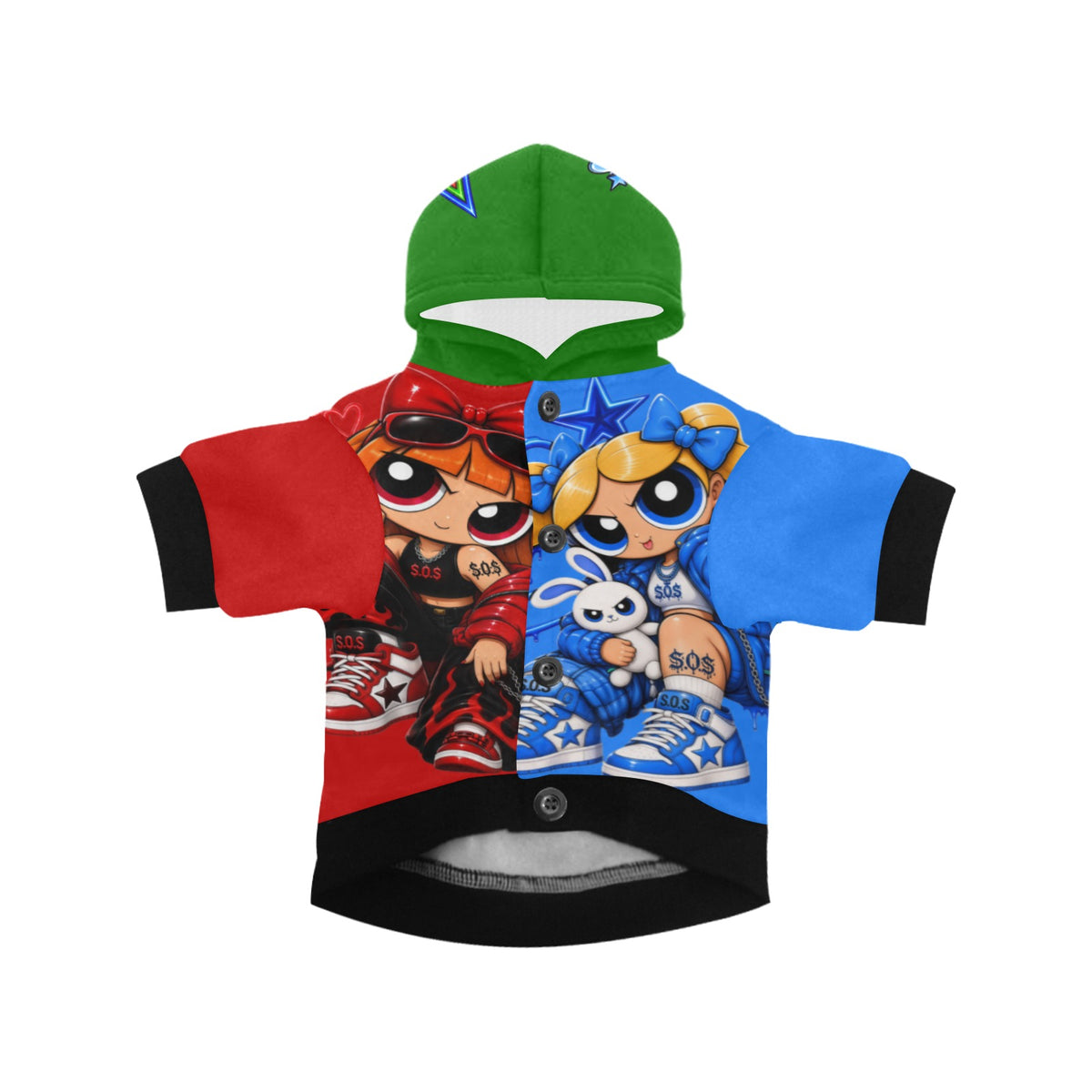 S.O.S: Power Puff Gang Pet Dog Fuzzy Hoodie