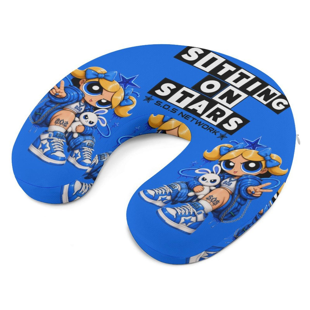 S.O.S: Power Puff Gang  U-Shaped Travel Neck Pillow